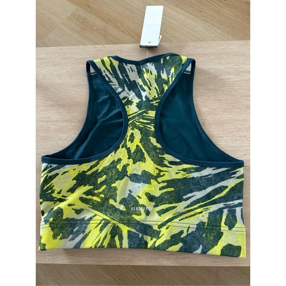 Adidas x Zoe Saldana training top NWT Womens small green gym activewear